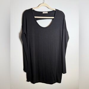 Rag & Bone Black Scoop Neck Long Sleeve Tee Minimalist Basic Designer Capsule